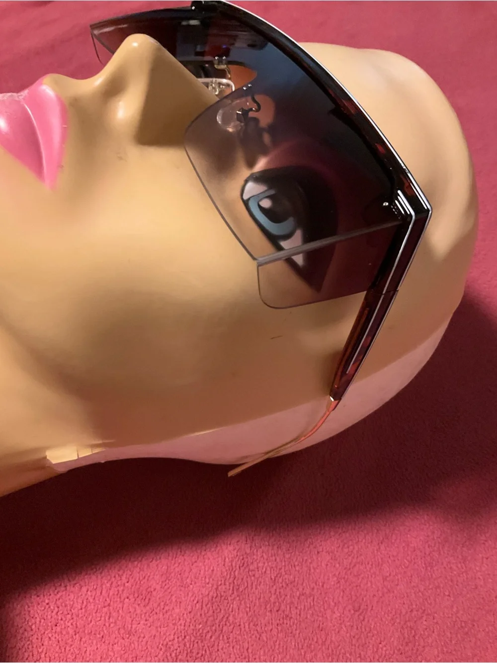 Designer-Style Oversized Shield Sunglasses in Brown